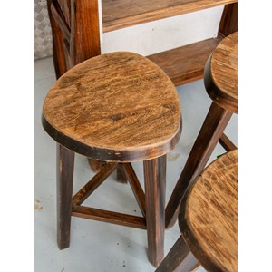 Lot de 3 tabourets en bois n°445