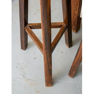 Lot de 3 tabourets en bois n°445