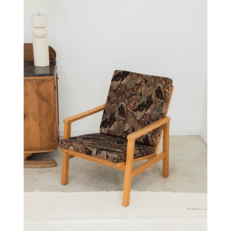 Fauteuil à motifs fleuris n°338