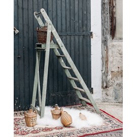 Denis, l'escabeau en bois patiné n°16