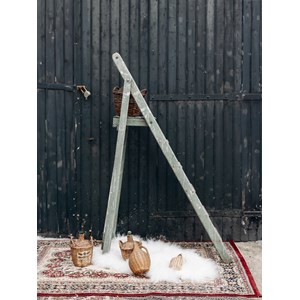 Denis, l'escabeau en bois patiné n°16