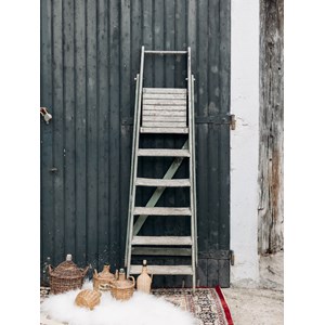 Denis, l'escabeau en bois patiné n°16