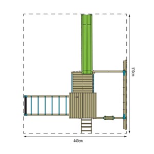 Aire de jeux xxl double plateforme