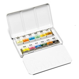 Boite aquarelle 12 demi-godets