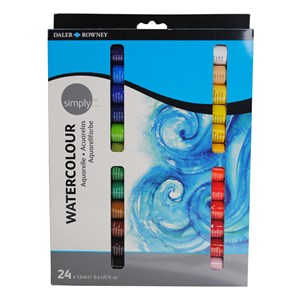 Set de 24 tubes de peinture aquarelle