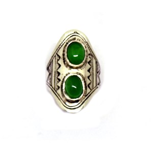 Bague touareg navette verte