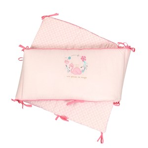 Tour de lit flamant rose