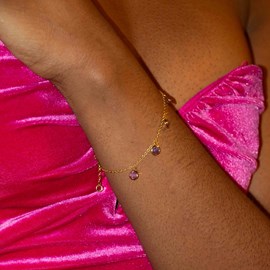 Bracelet gemia en pierres améthyste