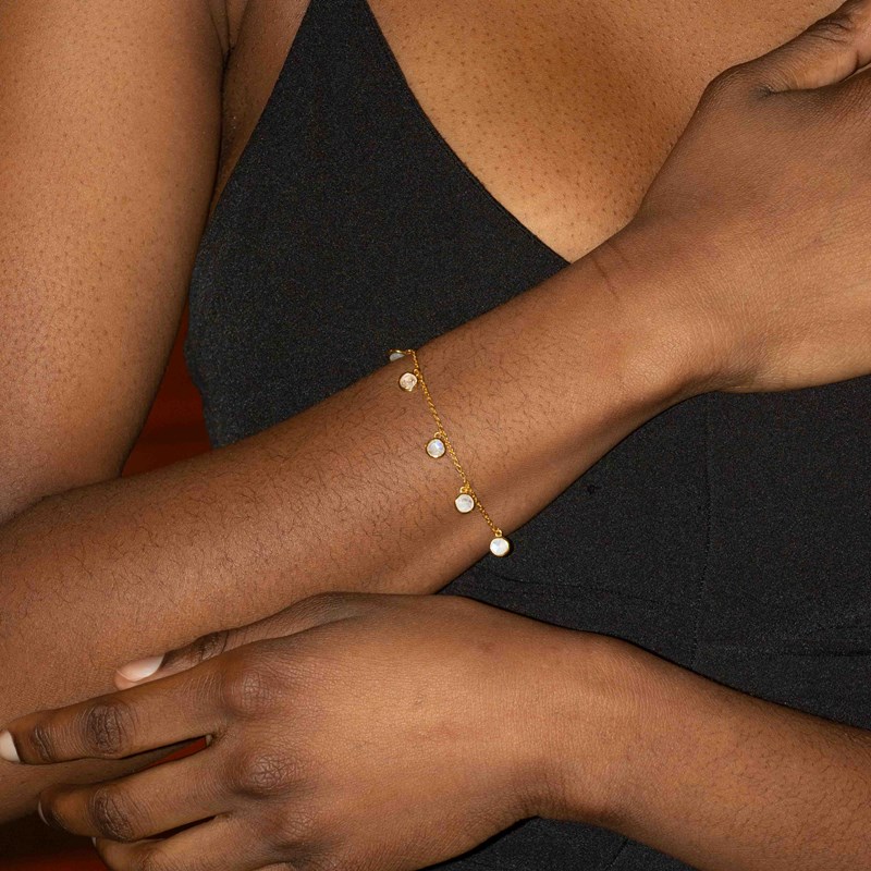 Bracelet gemia en pierres de lune