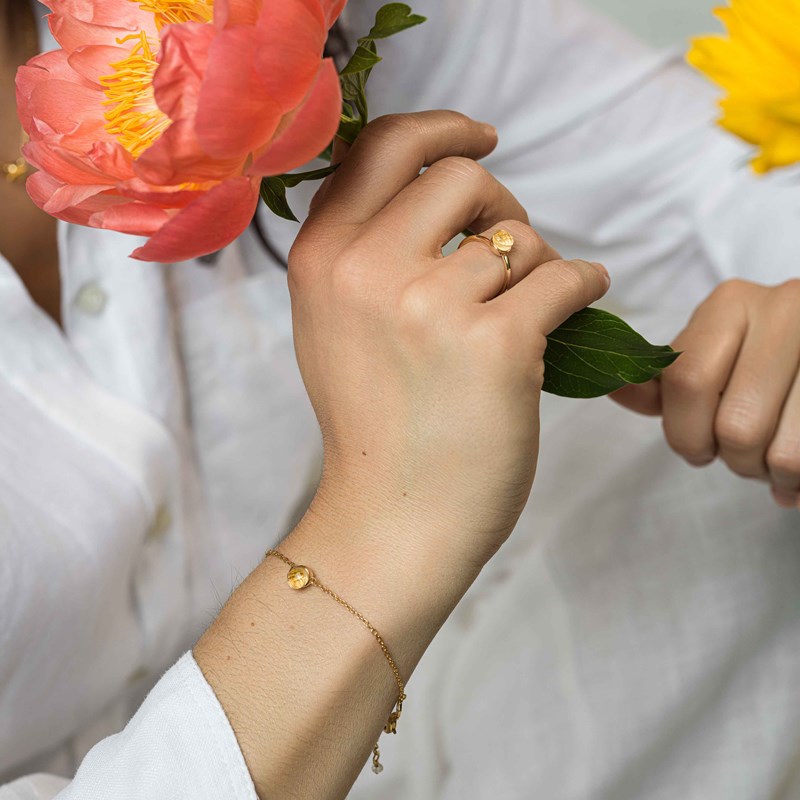 Bracelet aurora en pierre citrine