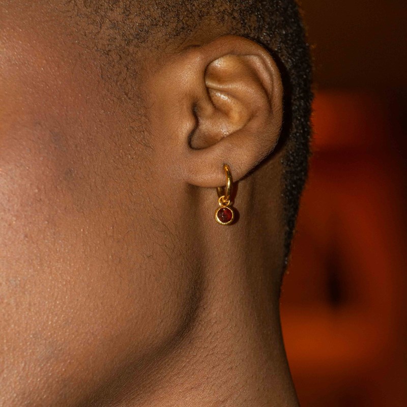 Boucles d'oreilles gemia grenat