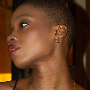 Boucles d'oreilles gemia grenat