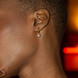 Boucles d'oreilles gemia pierre de lune