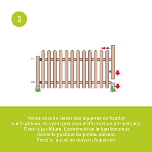 Kit clôture prunus 80 à enfoncer