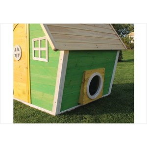 Petite cabane en bois verte fantasia 100