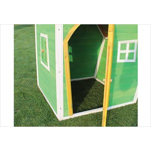 Petite cabane en bois verte fantasia 100