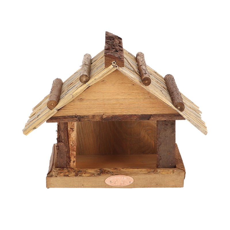 Esschert Design - Mangeoire pour oiseaux - toit en osier