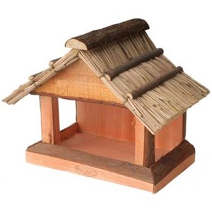 Mangeoire pour oiseaux - toit en osier