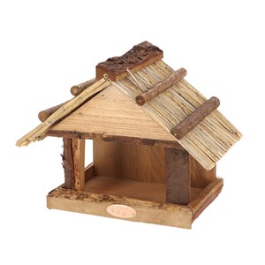 Mangeoire pour oiseaux - toit en osier