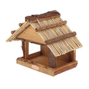 Mangeoire pour oiseaux - toit en osier