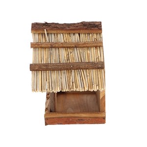 Mangeoire pour oiseaux - toit en osier