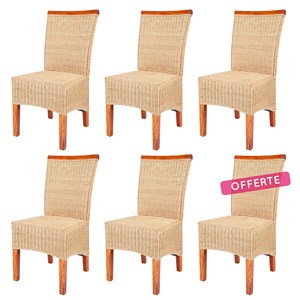 Lot de 6 chaises cyril en fitrit