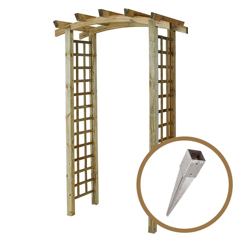 Cémonjardin - Pergola jasmin + 2 supports poteaux