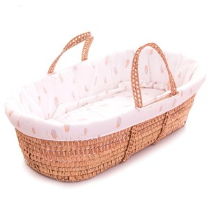 Couffin en coton bio & palme naturelle 
