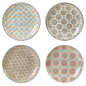 Coffret de 4 assiettes Bohème