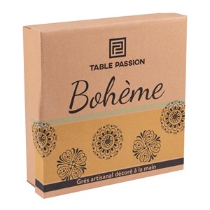 Coffret de 4 assiettes Bohème