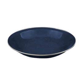Assiette creuse en émail - bleu