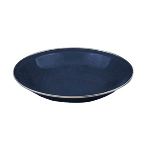 Assiette creuse en émail - bleu