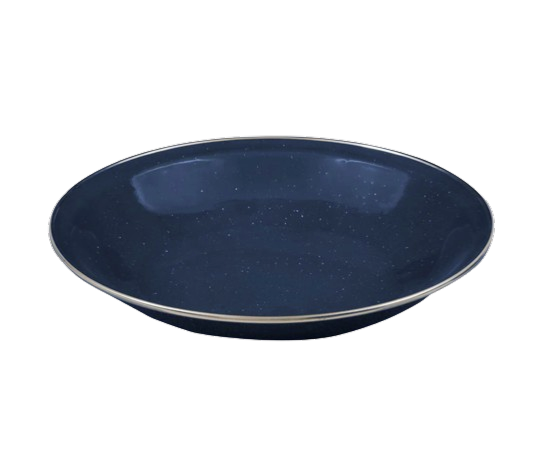 Assiette creuse en émail - bleu