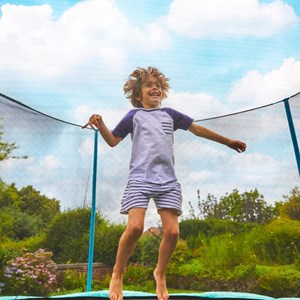 Trampoline rond ouverture igloo