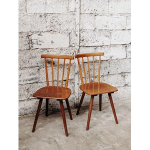 Alma, la paire de chaises en bois n°344
