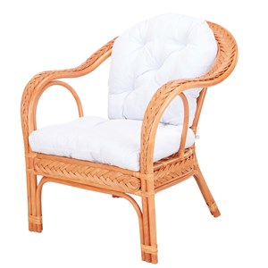 Salon d'intérieur edelweis rotin orangé