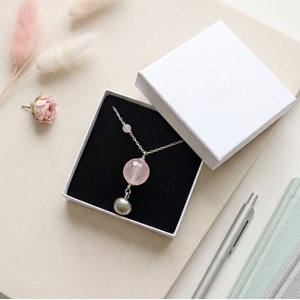 Bijoux de grossesse  quartz rose