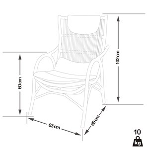 Fauteuil leo en rotin