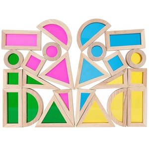Set de 24 blocs en bois rainbow tickit