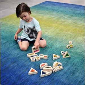 Set de 24 blocs en bois rainbow tickit