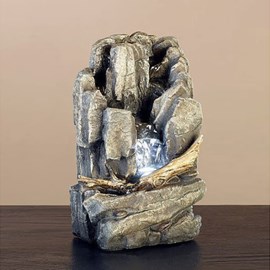 Fontaine intérieur falaise lumineuse miz