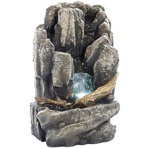 Fontaine intérieur falaise lumineuse miz