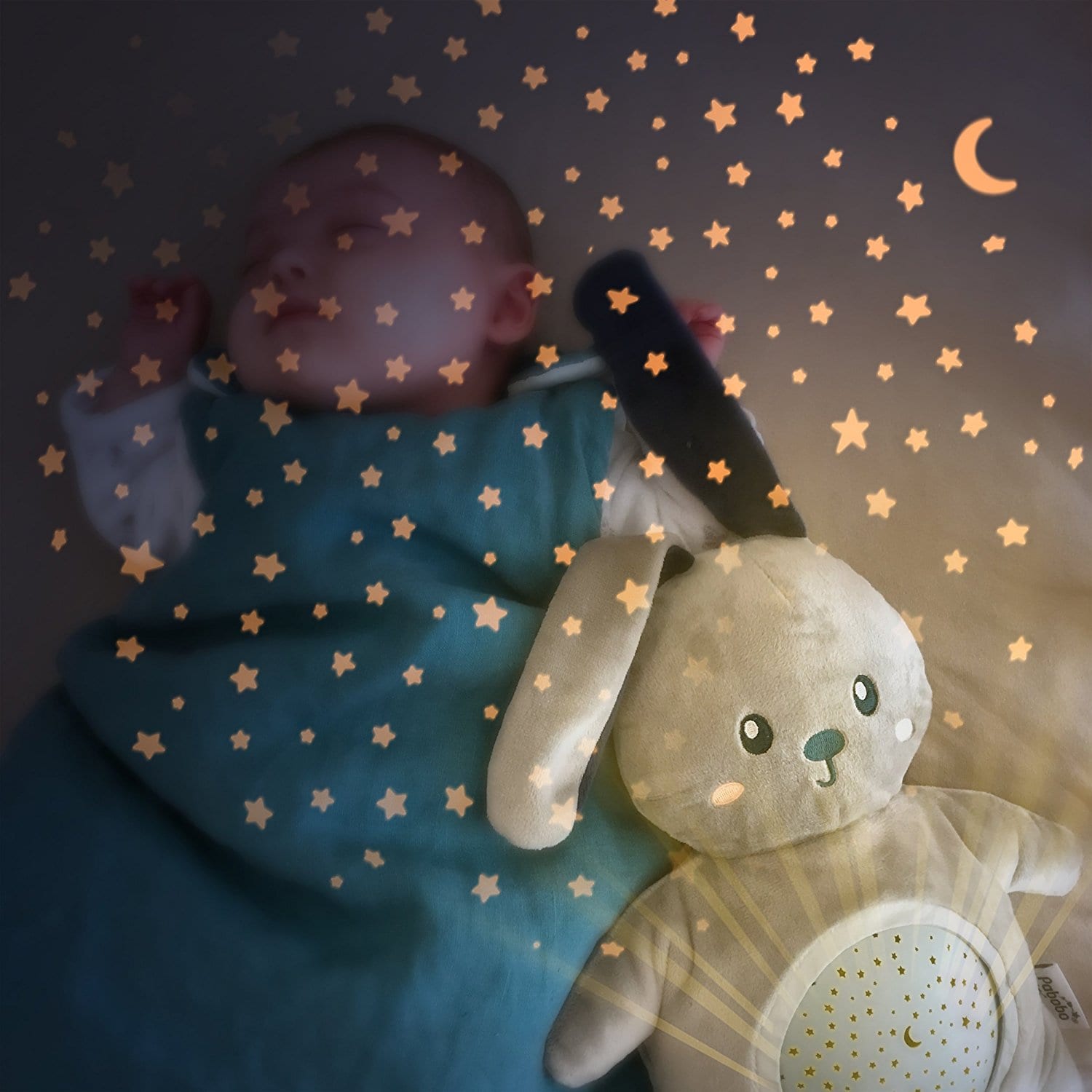 Mimi bunny - projecteur d'étoiles gris