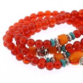 Bracelet-collier mala - agate