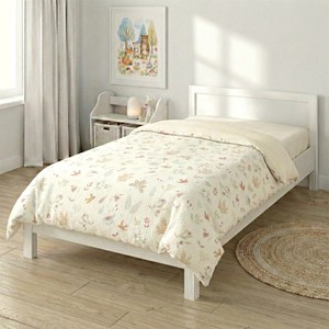 Housse de couette réversible coton aube