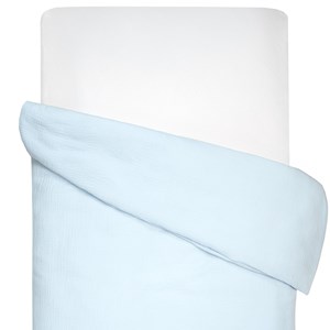 Housse de couette en gaze de coton bleu