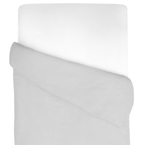 Housse de couette en gaze de coton gris