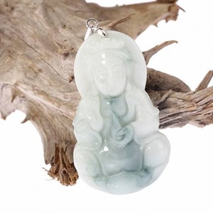 Pendentif déesse guanyin en jade