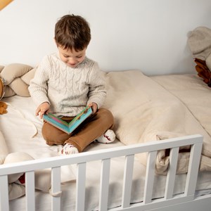 Housse de couette bicolore en lin lavé