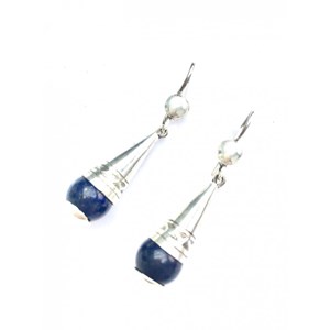 Boucles d'oreille cone lapis lazuli